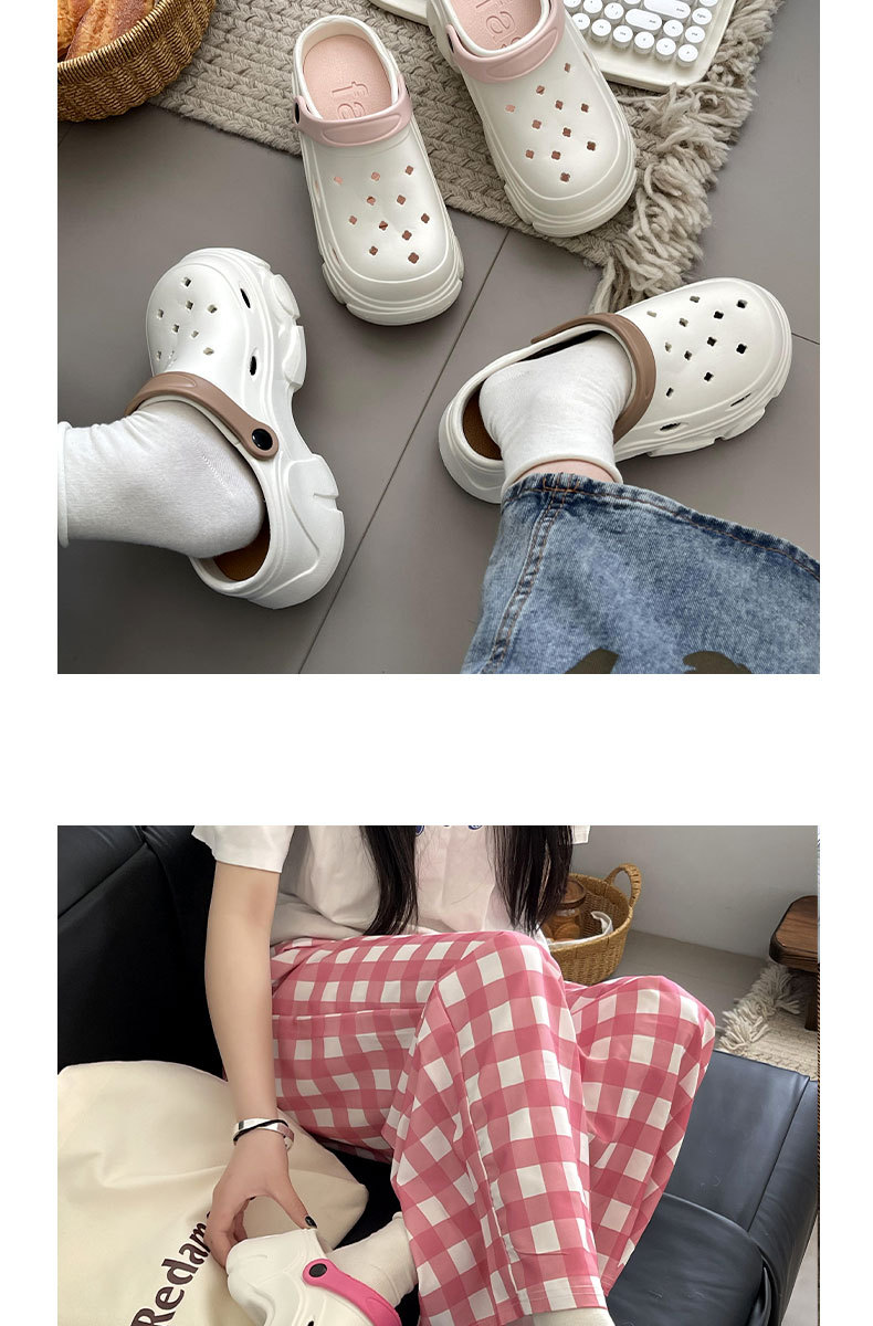 厚底eva洞洞鞋增高鞋女外穿2025新款防滑踩屎感沙滩两穿凉拖夏季详情7