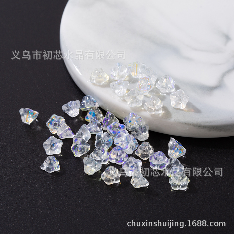 Quality Czech glass 6*8mm wax apple small morning glory diy accessory, flower center small flower, ancient-style material pack pic 2