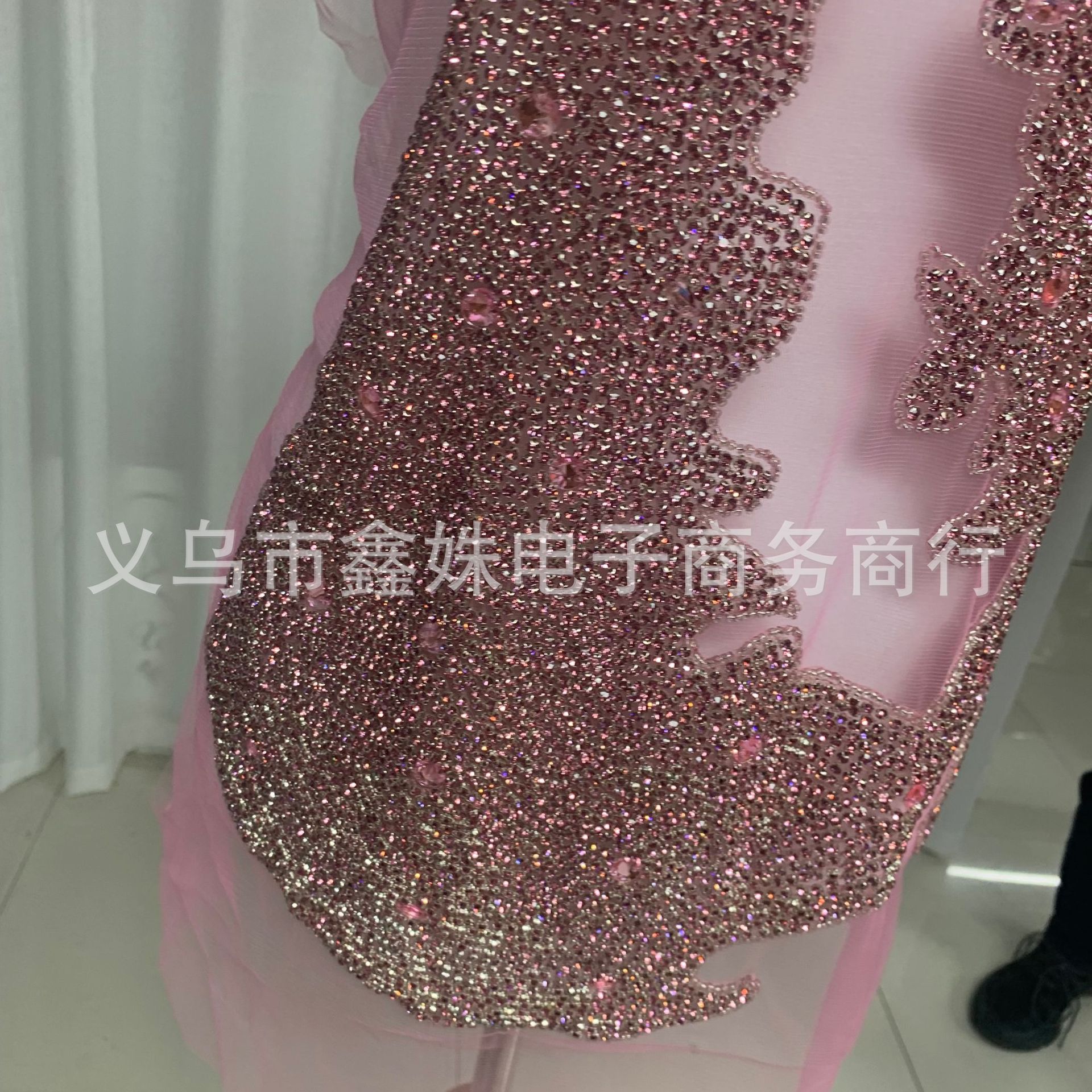 DIY wedding dress, evening gown, skirt and clothing accessories with S-shaped heavy industry glass drill hand-sewn beading pic 4