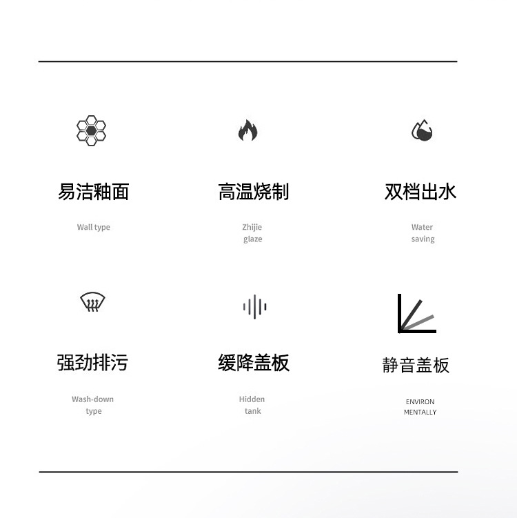 跨境家用马桶坐便器陶瓷抽水小户型超漩式大口径节水防臭静音外贸详情6