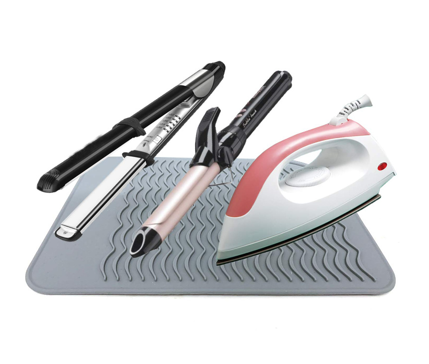 硅胶直发器隔热垫卷发棒美发隔热烫发隔热隔热垫防烫发器收纳批发详情6