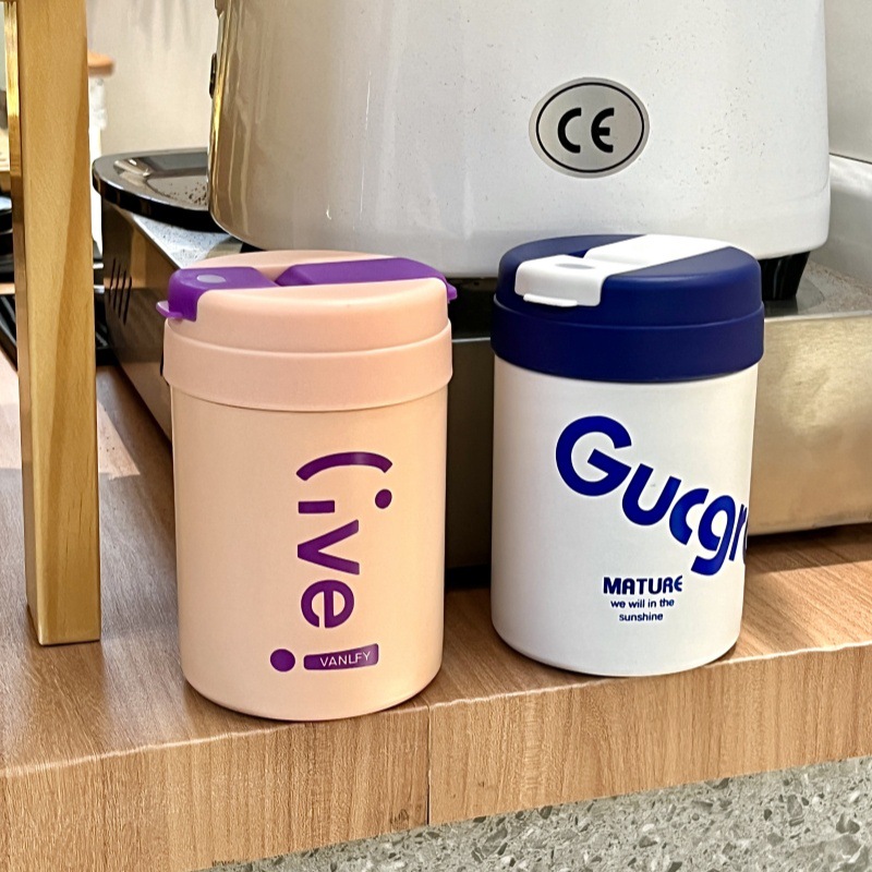 New 304 stainless steel ton-ton cup, outdoor portable double-drinking straw cup, double-layer vacuum, high appearance level insulated cup pic 37