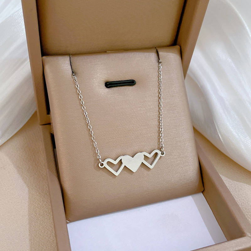 【通体钛钢】炉内真金电镀保色好冷淡项链女ins网红锁骨链配饰品详情17