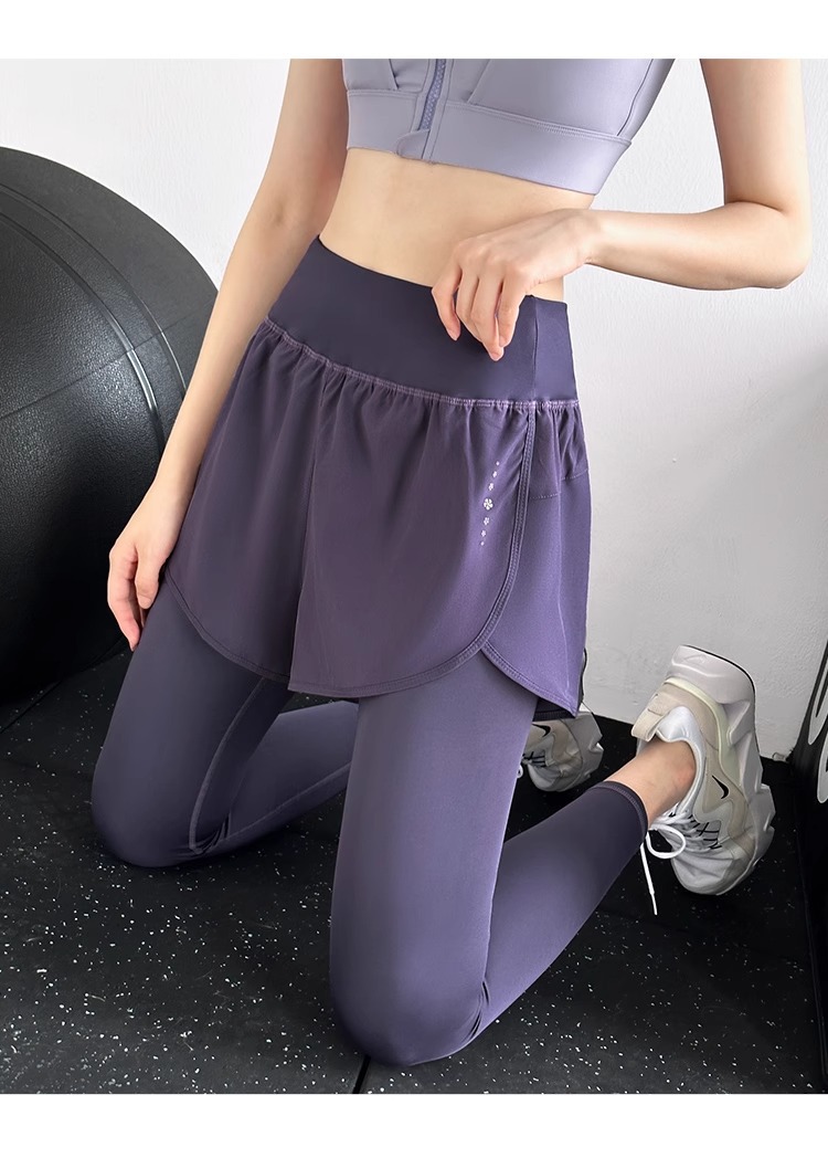 Two sets of yoga pants for women, summer running and fitness wear, high-waisted, hip-lifting, elastic and slimming outdoor sports long pants wholesale pic 14