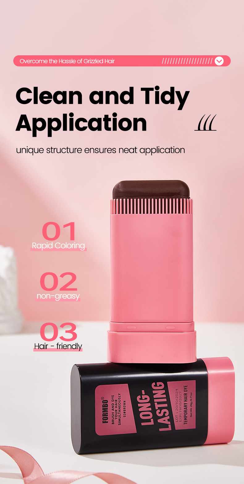 【跨境专供】FORMBO美发棒一次性染发剂应急遮盖白发梳染不伤发详情6