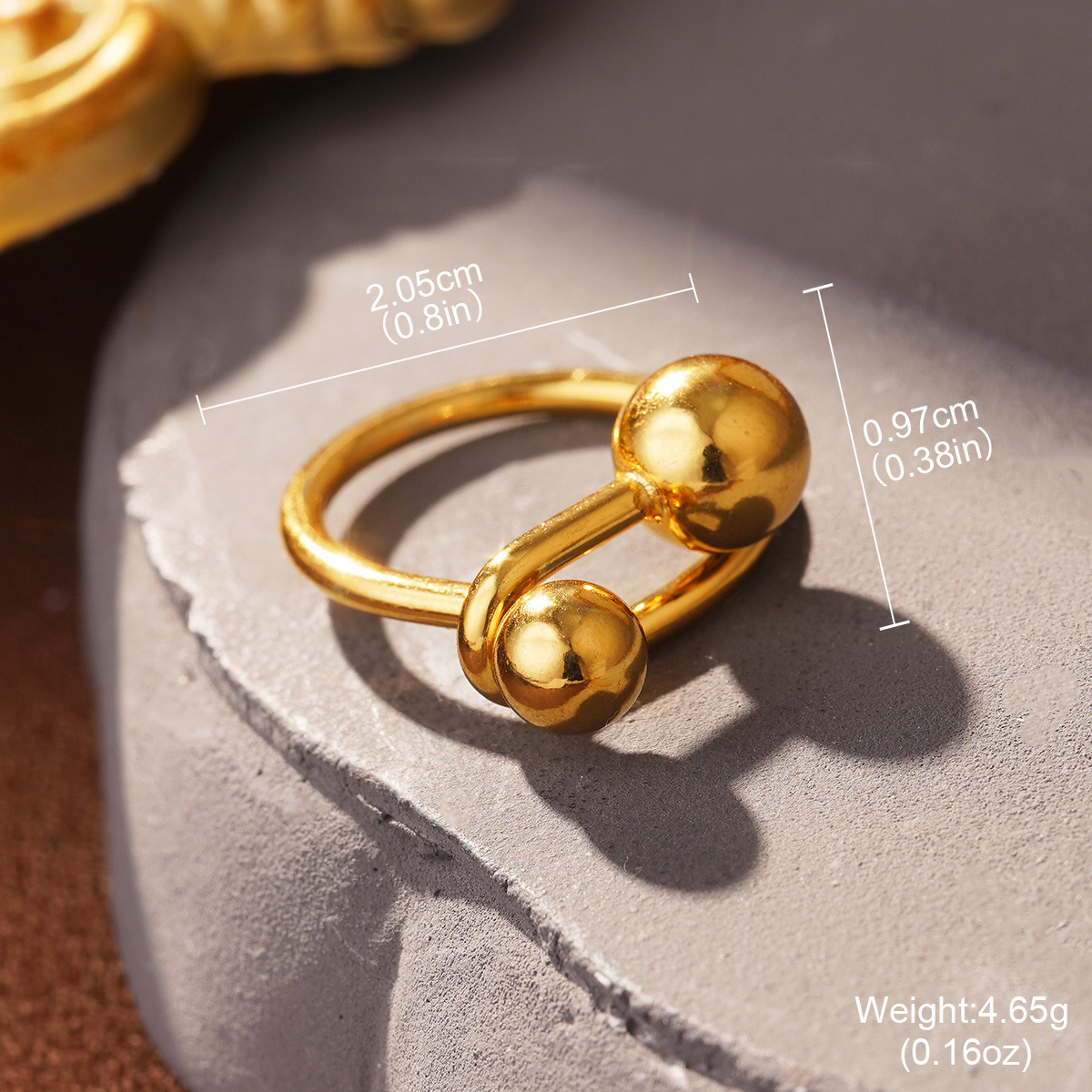 Wholesale of fashionable and versatile titanium steel, stainless steel leaf oval lines, niche and light luxury, adjustable opening rings pic 42