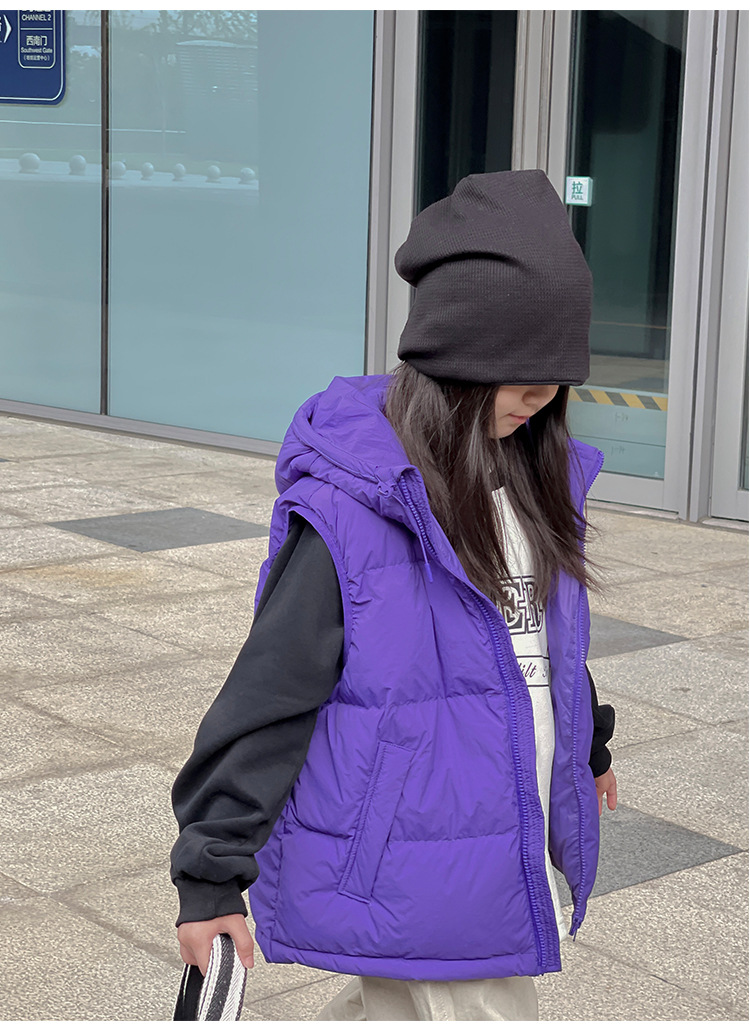 韩国童装儿童羽绒马甲秋装背心外穿男童女童幼儿园背心亲子装坎肩详情16