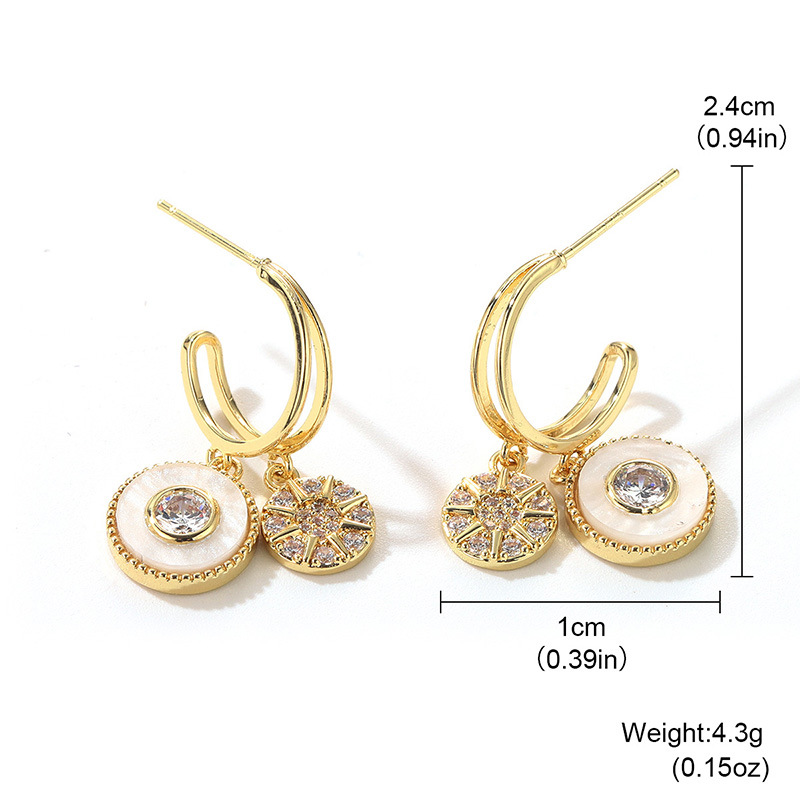 高级感轻奢小众耳坠几何耳饰百搭双层设计感复古高级耳饰时尚气质详情14