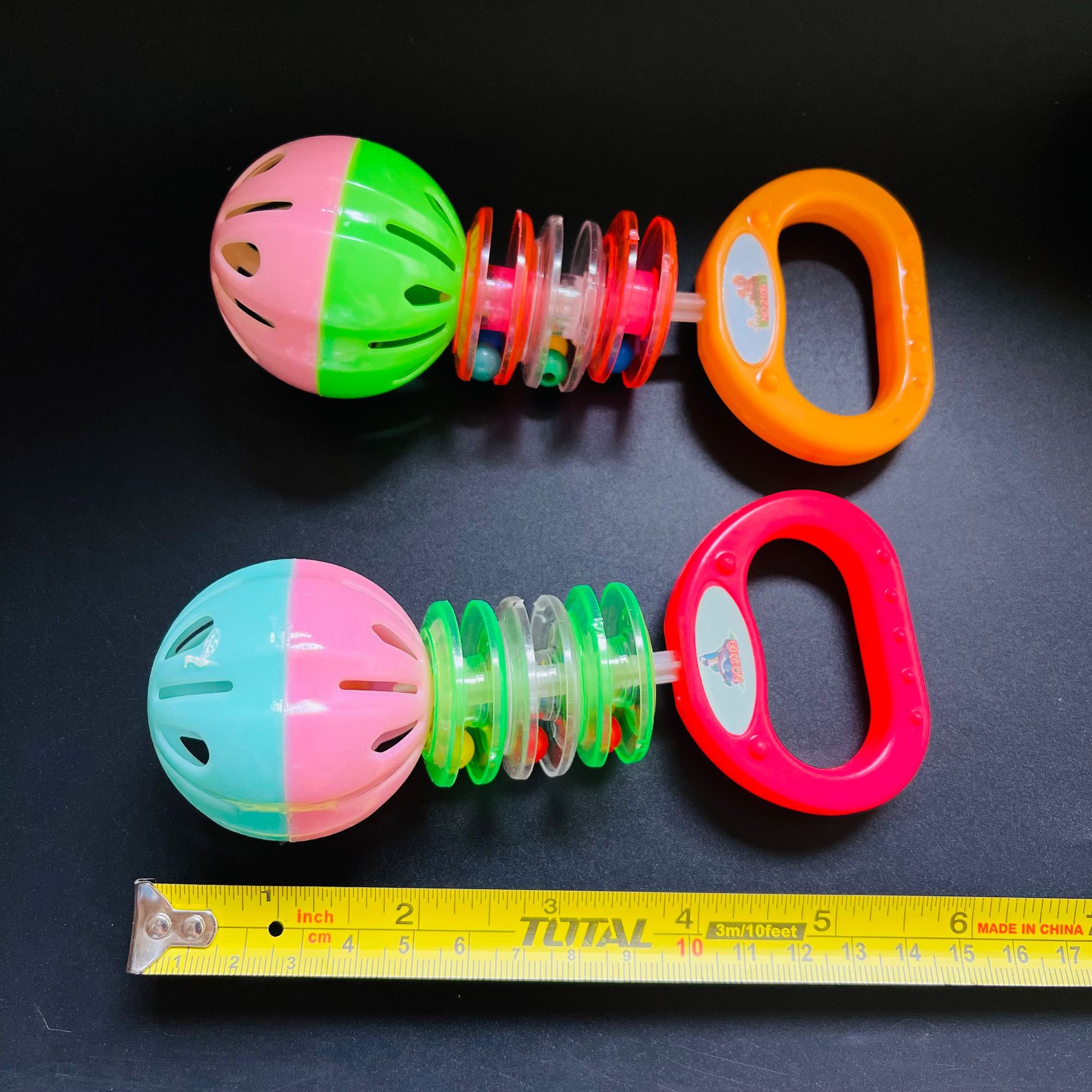 【 Zone 3-7 】2109 Rattle 720 per piece, new hand-cranked rattle toy for boys and girls, hand-held stick rattle educational toy, wholesale 1 yuan pic 2