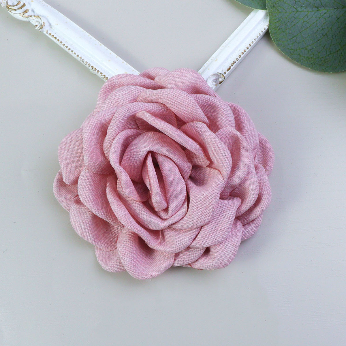 麻布花caro同款玫瑰花立体山茶花服装辅料DIY头花手机壳配饰百搭详情23