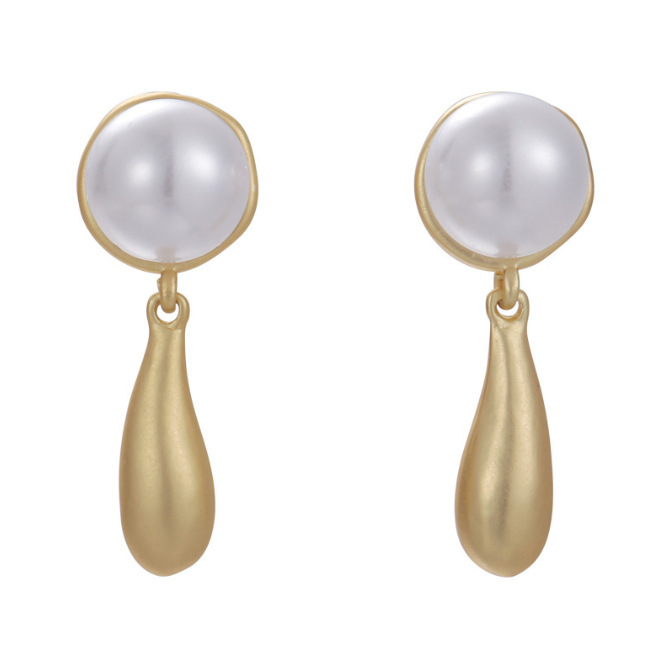 s925银法式复古水滴珍珠耳环温柔气质简约轻奢气质高级感耳钉耳饰详情4