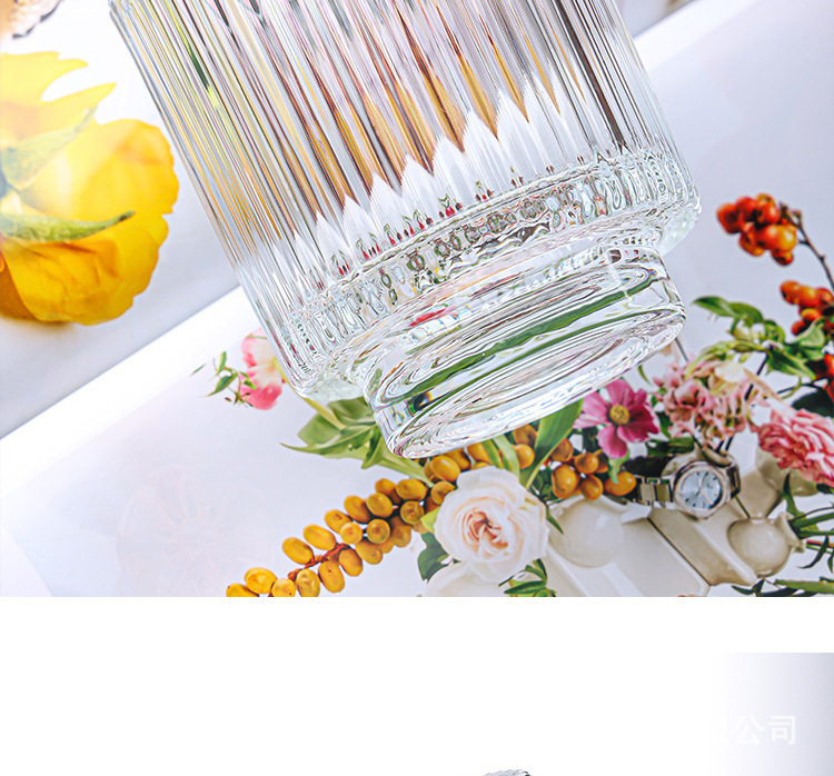 Vertical candle cup, transparent glass cup, hotel and homestay decoration, scented soybean paste packaging bottle, romantic atmosphere can pic 15