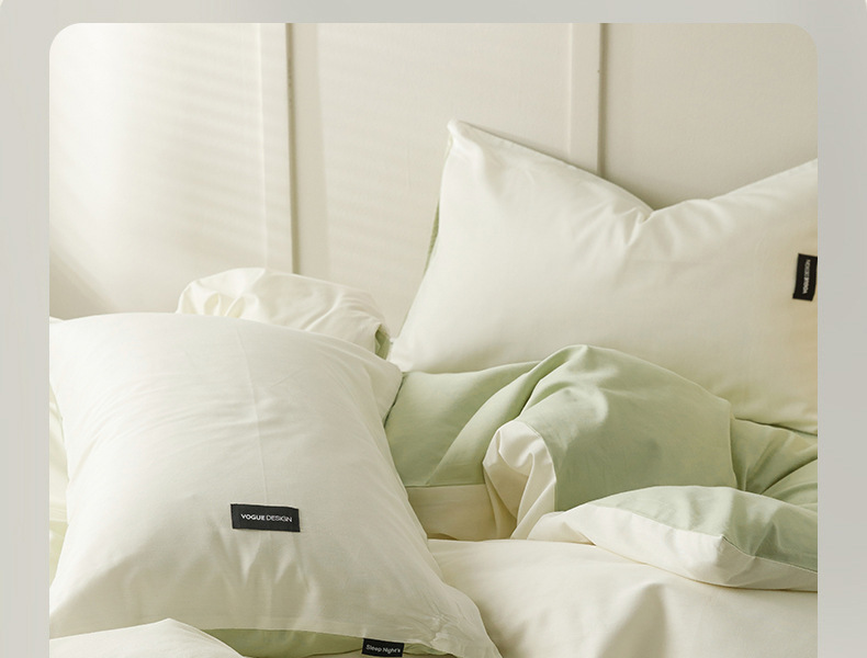 全棉100纯棉四件套轻奢简约长绒棉床单被套无印风学生宿舍三件套4详情11