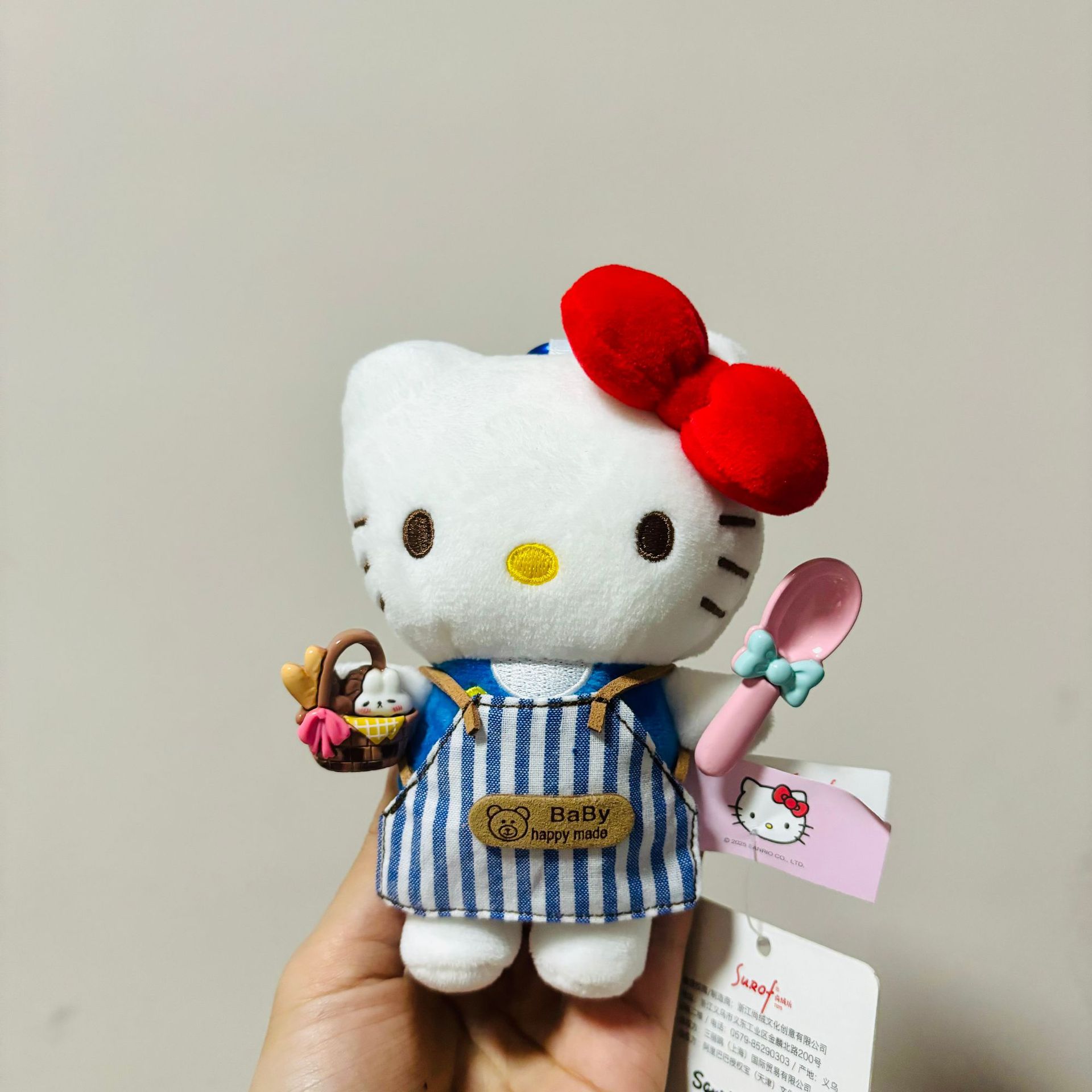三丽鸥正版hellokitty小挂件公仔包包挂饰毛绒玩偶哈喽kt猫钥匙扣详情7