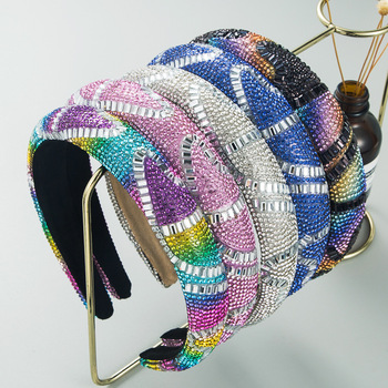 和鸣发箍韩版新款闪亮玻璃钻透明细边带齿潮流压发发饰女跨境批发详情11