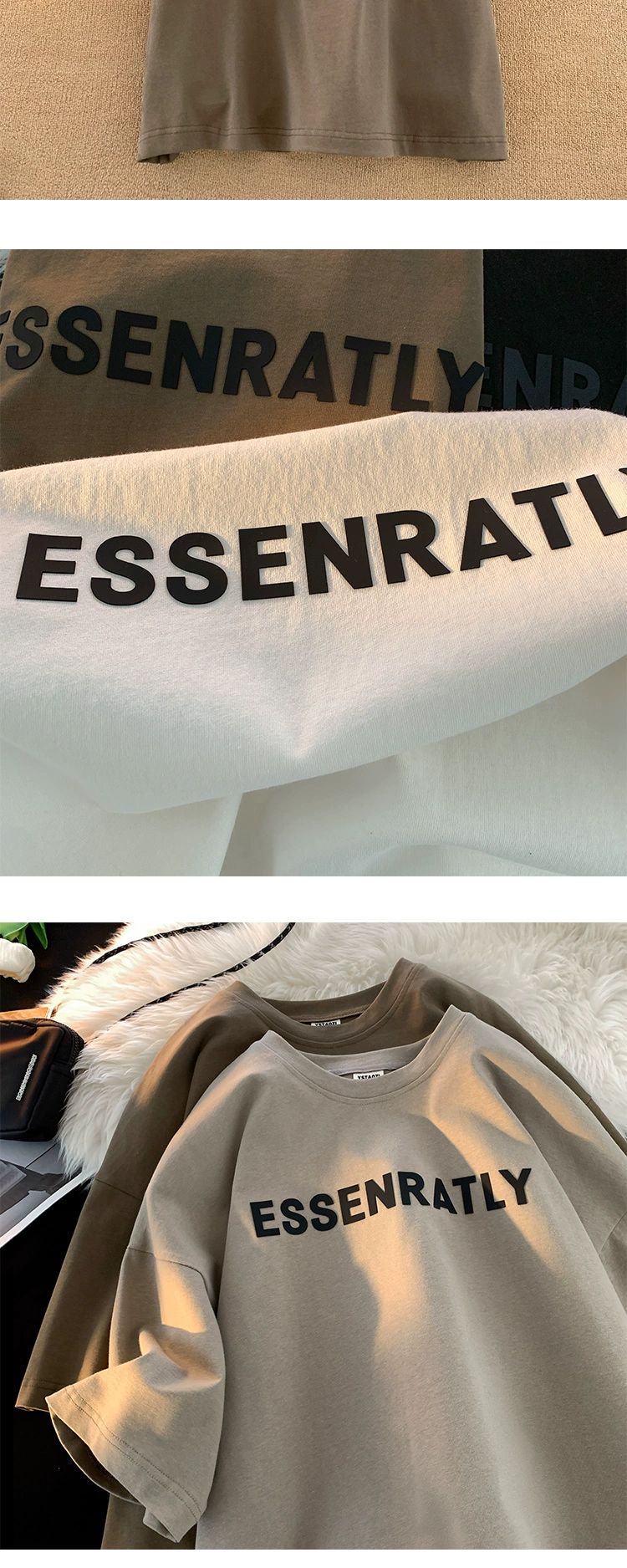 潮牌美式棉t恤男士短袖宽松潮流青少年初中生高中生半袖T2024新款详情10