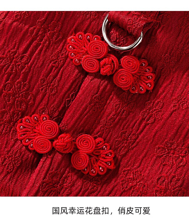 狗狗新年衣服中式小型犬过年衣服喜庆猫咪棉衣马甲秋冬季宠物唐装详情15