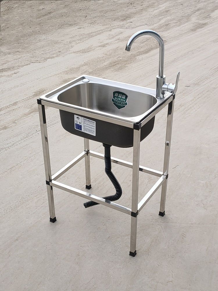 厨房家用304不锈钢水槽单槽带支架洗菜盆洗碗槽大号单盆洗手池详情13