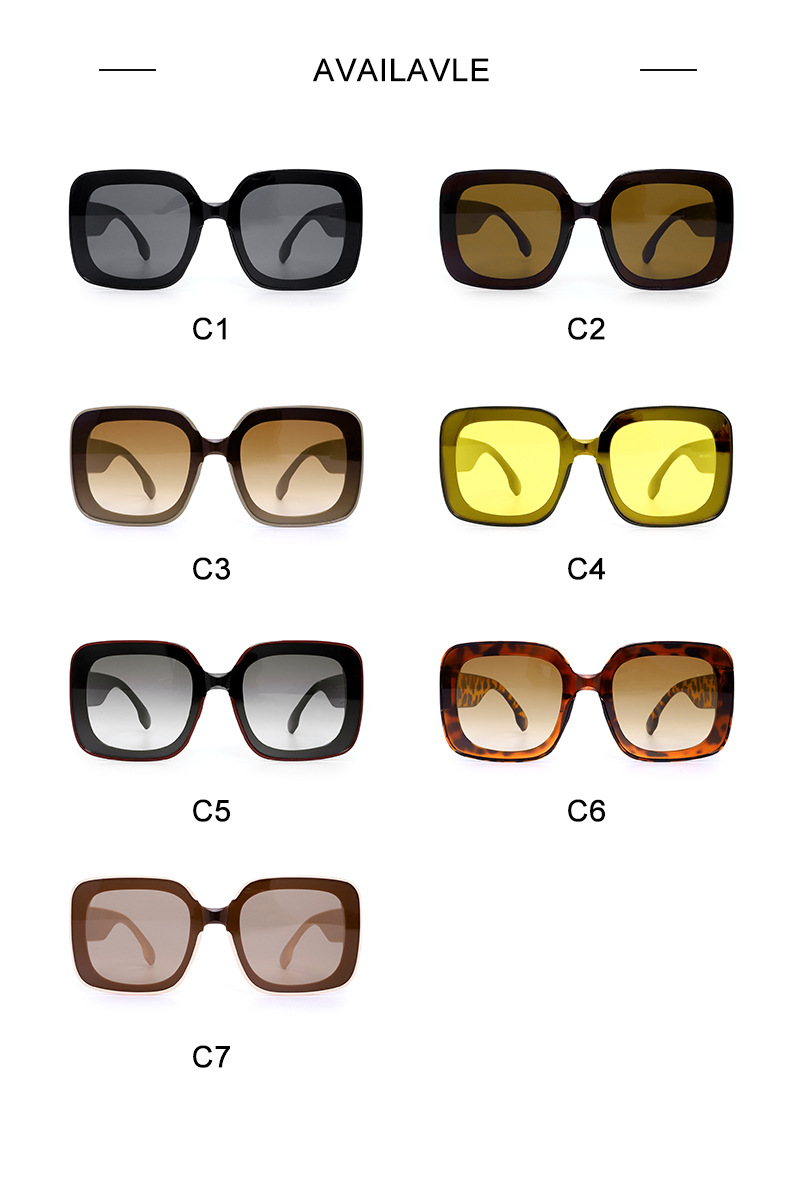 新款ins同款个性方形苏格兰纹摩登太阳镜欧美街拍墨镜女小方框详情15