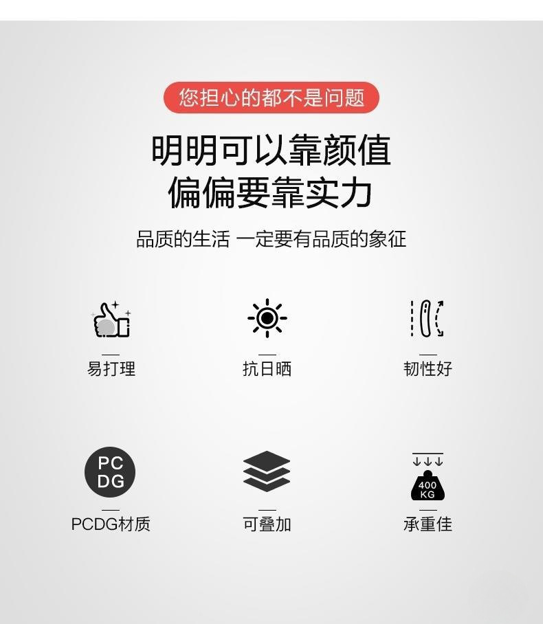 *透明塑料凳子加厚家用矮凳可叠放耐用备用高凳亚克力餐厅椅子详情6