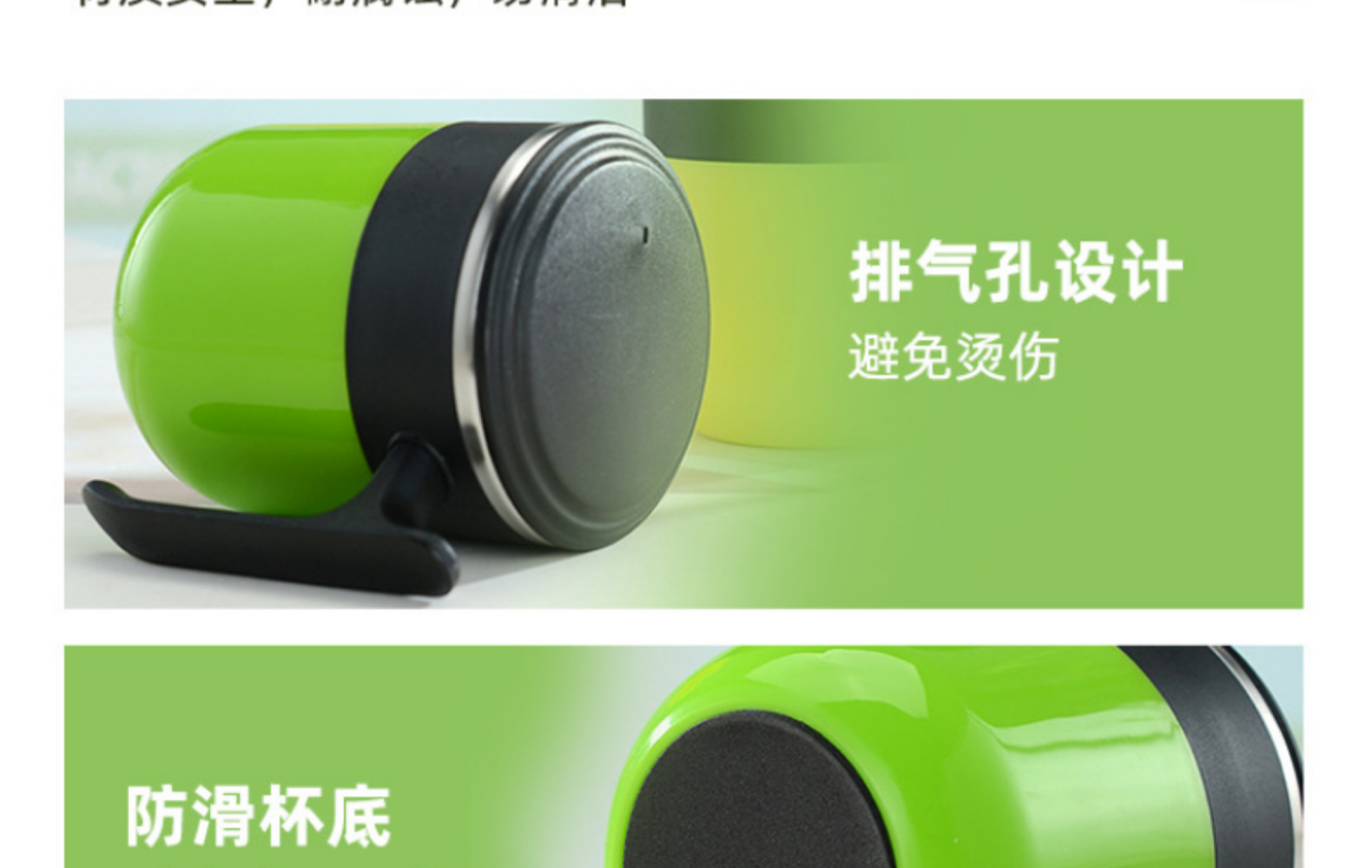 现代简约不锈钢双层隔热水杯高颜值咖啡杯带手柄家用礼品跨境货源详情11