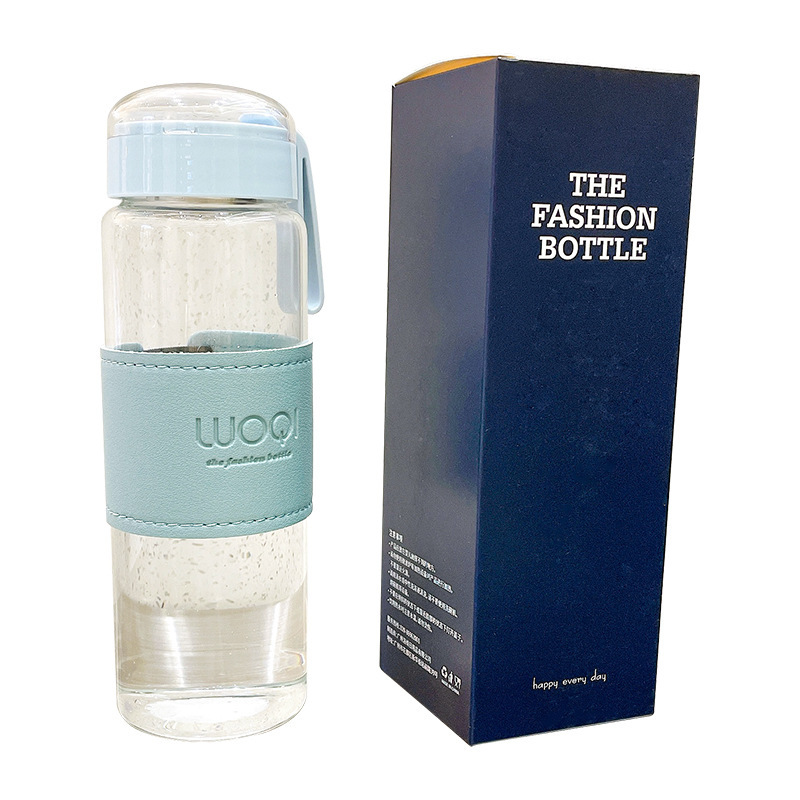 The Korean version of the water cup is cute, fresh and fashionable. It is a summer heat-resistant glass tea cup with a large capacity and portable transparent design pic 13