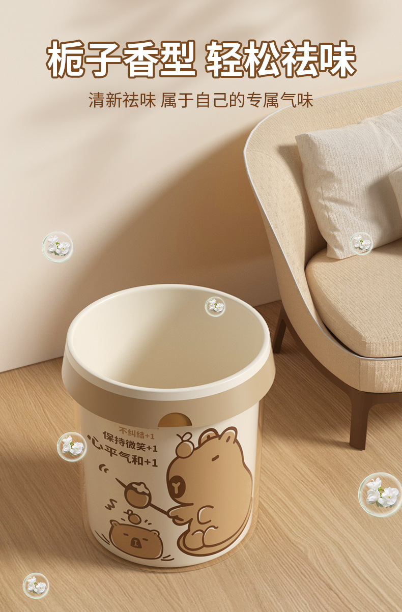 欧凯斯卡通免撕抽绳垃圾袋加厚不易破手提家用厨房不脏手垃圾袋详情10