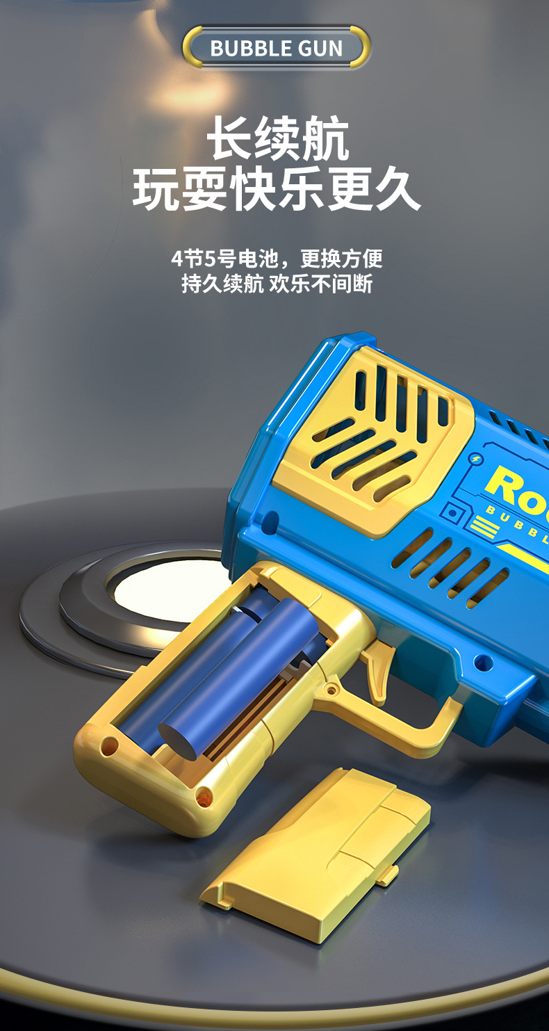Cross-border bestseller: 40-hole bubble gun, Gatling mini version, Space Light version, outdoor toy rocket launcher bubble machine pic 45