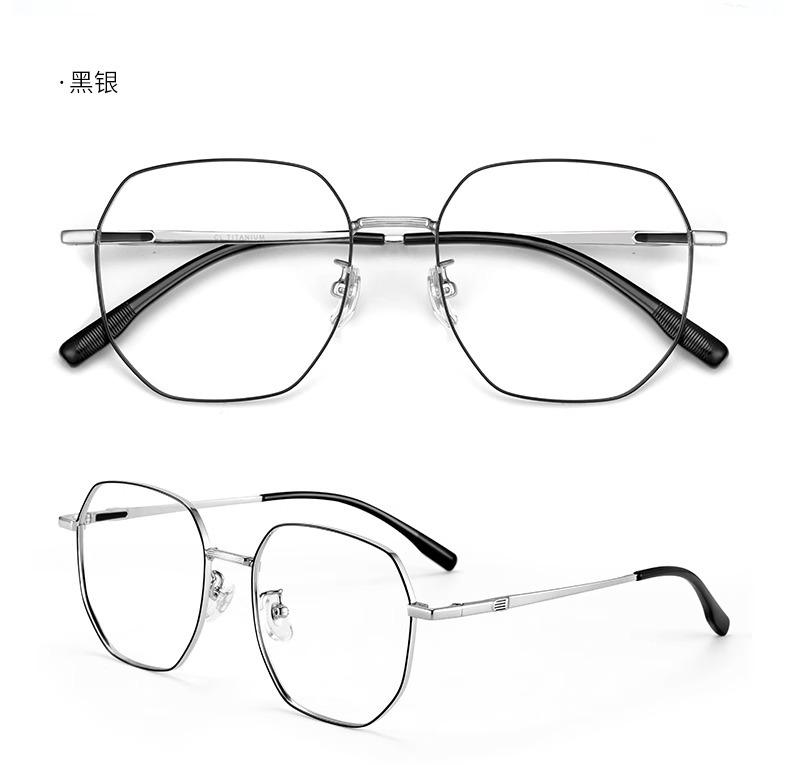 Gold thread ultra-light pure titanium eyeglass frame oval frame 123244 Danyang professional eyeglass fitting, myopia eyeglass frame for women without makeup pic 19