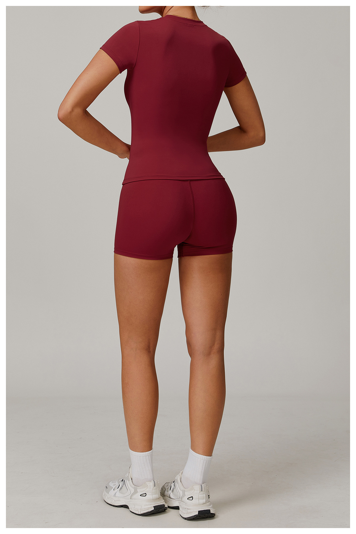 泽创春季t恤速干瑜伽服短袖健身上衣罩衫户外跑步运动短袖女8455详情42