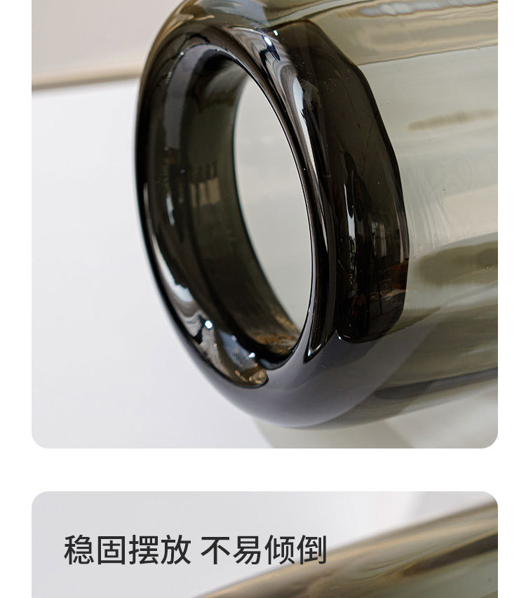 现代轻奢透明玻璃花器插花花瓶摆件家居客厅电视柜简约餐桌装饰品详情10