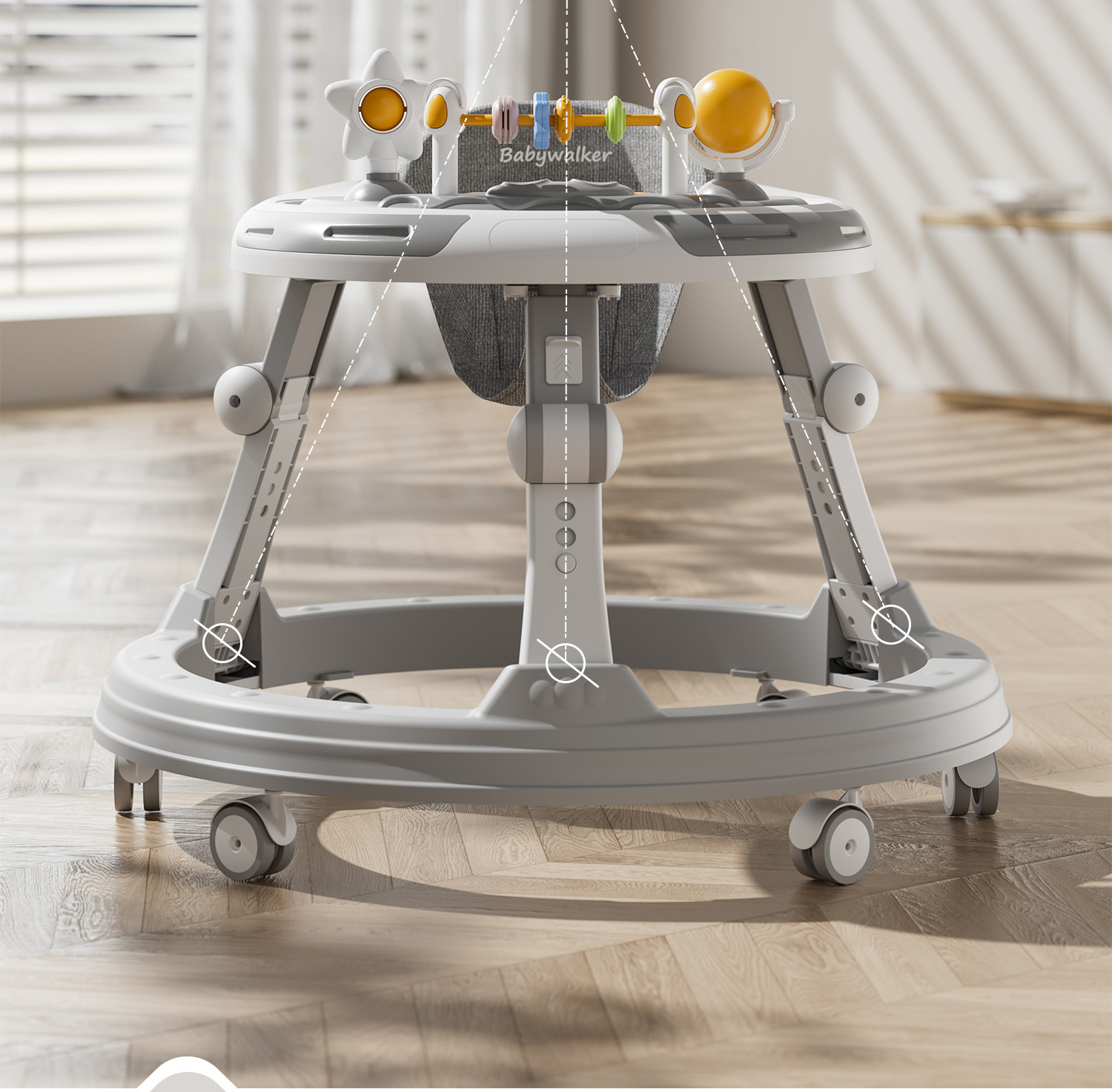 婴幼儿学步车助步车多功能儿童手推可折叠高低调四合一婴儿学步车详情14