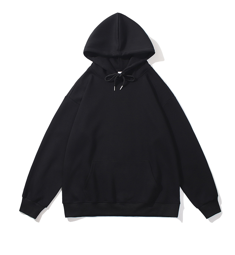 情侣卫衣春秋男士纯色套头连帽衫可印logo大码宽松外套班服活动服详情28