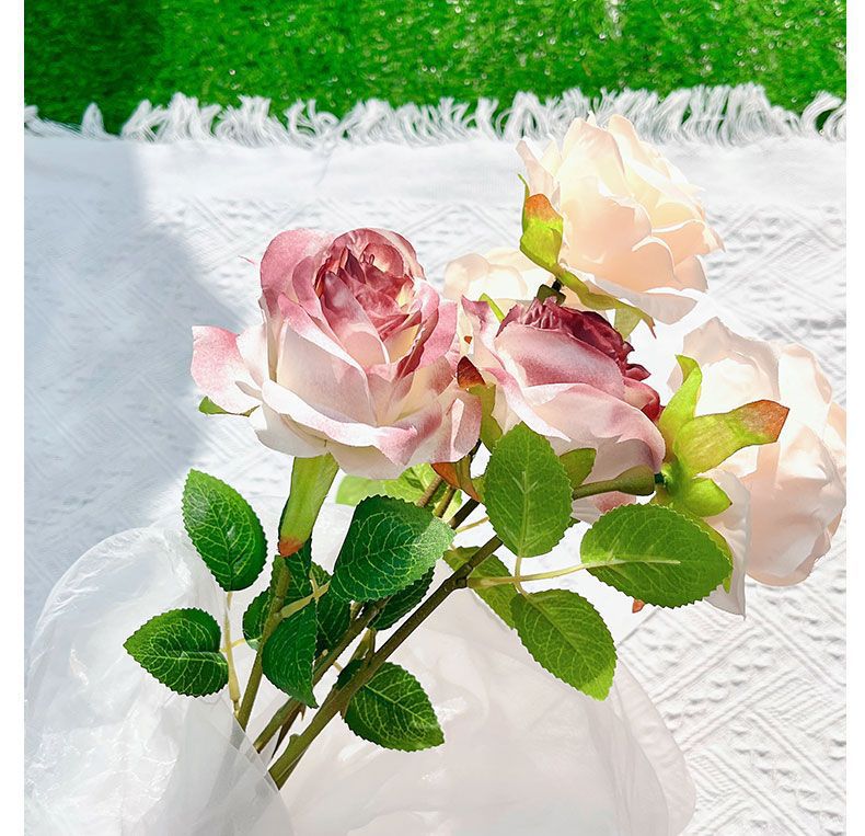 碎冰蓝玫瑰假花摆件婚庆装饰插花ins风高颜值拍照道具仿真玫瑰花详情11