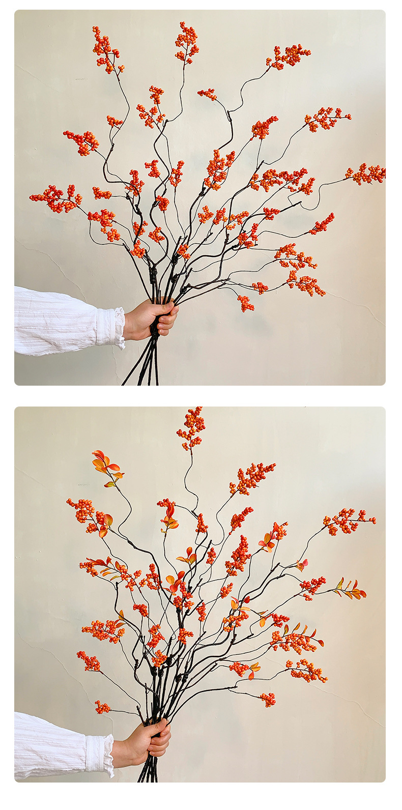 年宵花发财果红果仿真花假花摆设客厅搬家新居礼物结婚装饰品摆件详情17