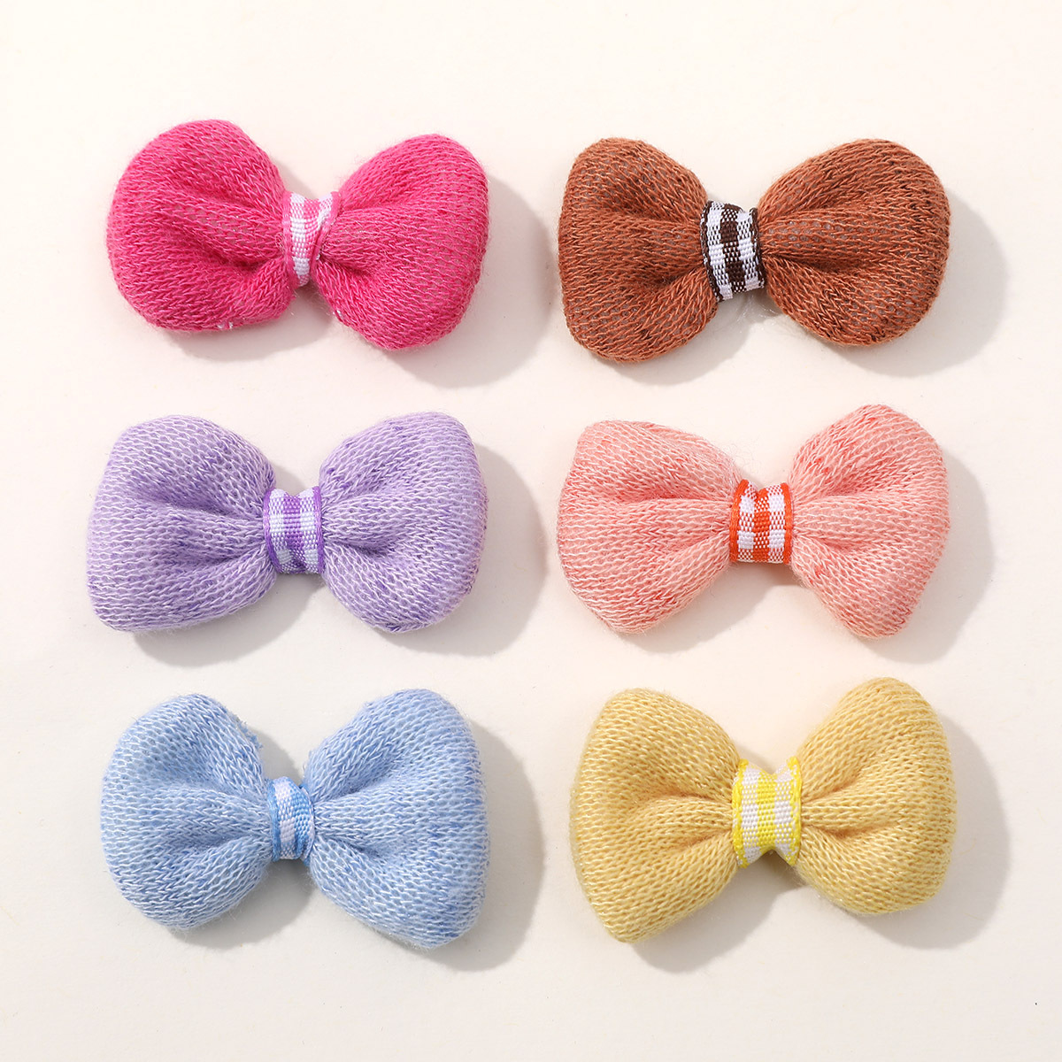 DIY Korean sweet girl cotton thread crochet bow tie accessories, baby girl headwear, hair accessories, hair tie wholesale pic 1