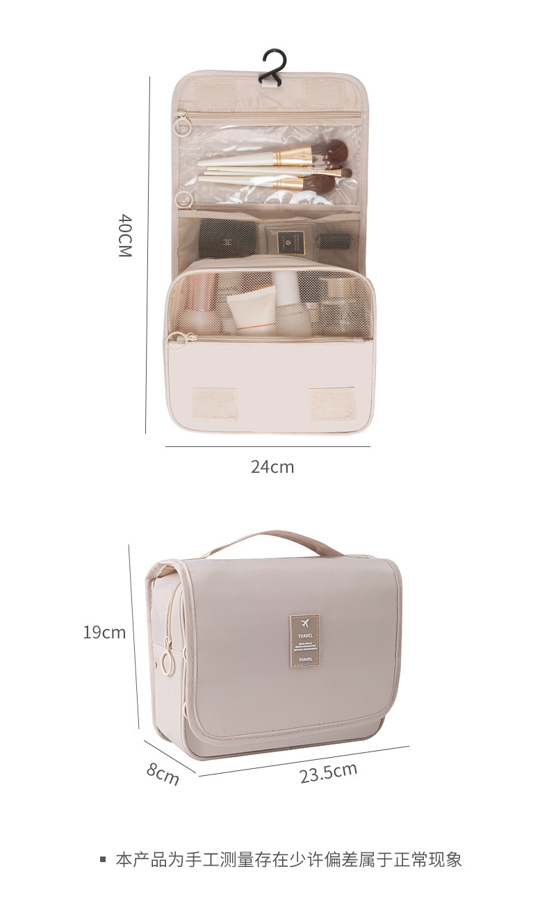 【 Organizer 】 Cross-border Linked Toiletry Bag, Makeup large-capacity hanging travel storage bag, travel storage pic 4