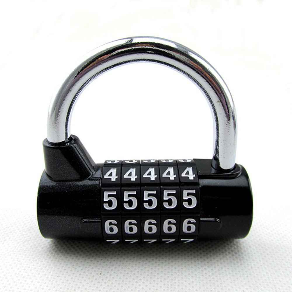 New 5-digit mechanical U-shaped anti-theft door, metal password padlock, suitcase drawer, gym password lock pic 8