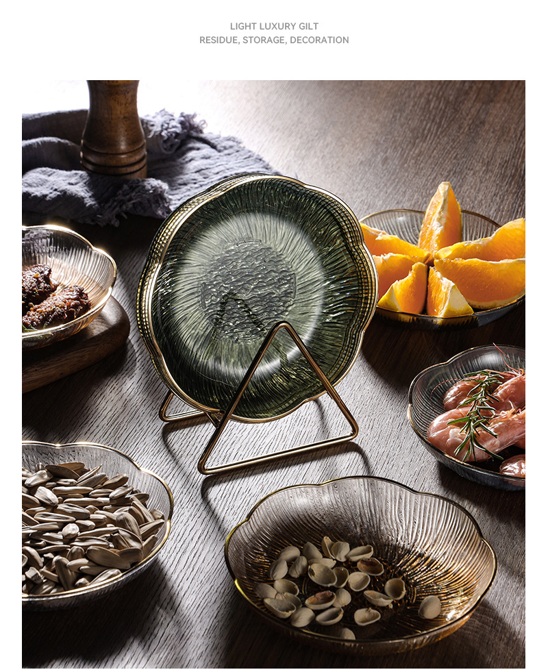 欧式轻奢塑料花型盘水果盘ins高颜值家用餐桌吐骨碟点心甜品摆盘详情14