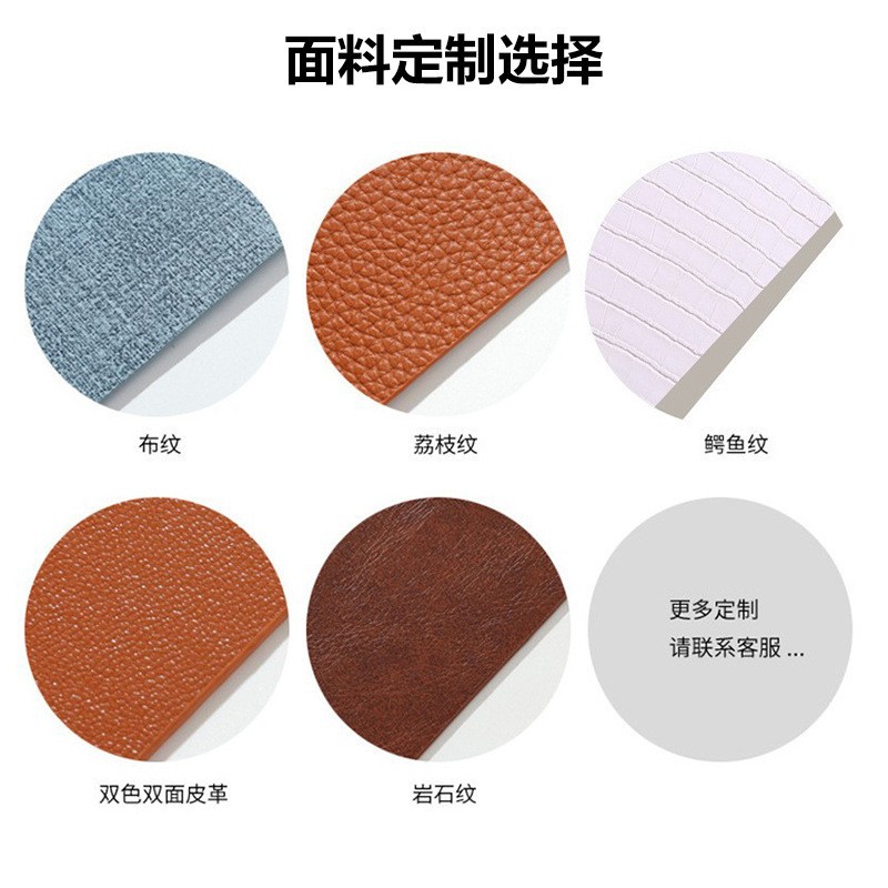 国潮纯色双面皮革餐垫定制隔热垫餐桌垫防滑耐热家用椭圆形西餐垫详情7