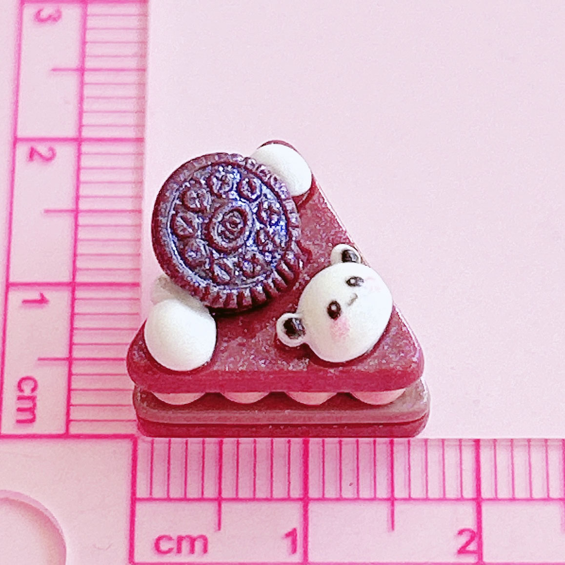 Panda Triangle Mousse Cake Food Play Decoration diy Hair accessory Pendant Handcrafted matching decorative embellishment materials pic 14