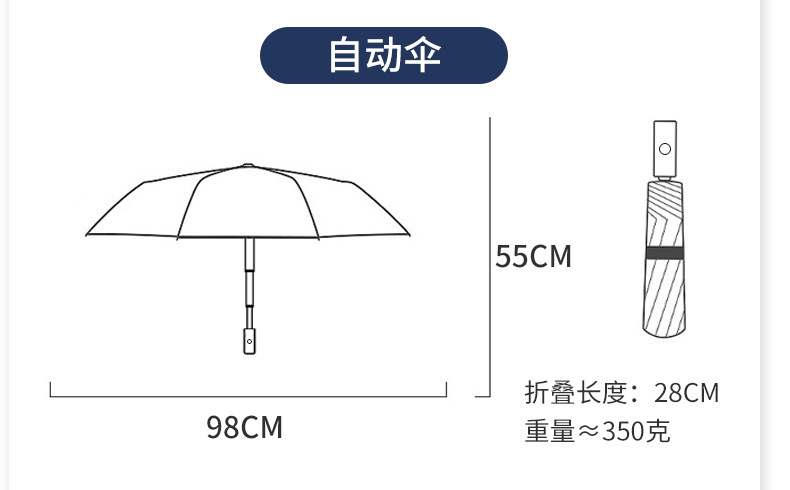 晴雨伞黑胶经典波点伞可爱女生防晒伞防紫外线黑胶学生伞自动动折详情16