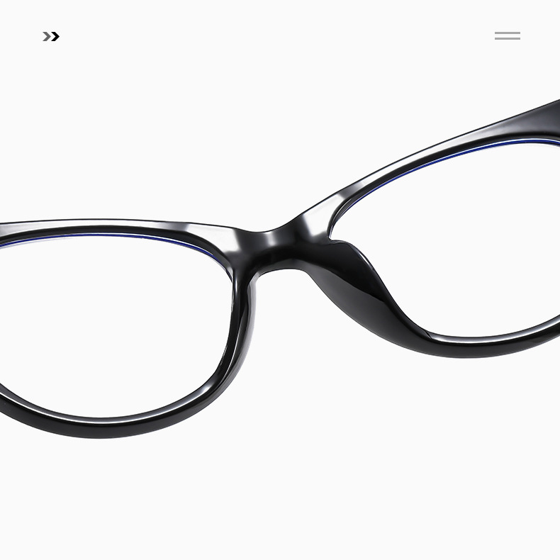 2024跨境个性新款猫眼防蓝光眼镜金属装饰平光镜欧美时尚框架眼镜详情6