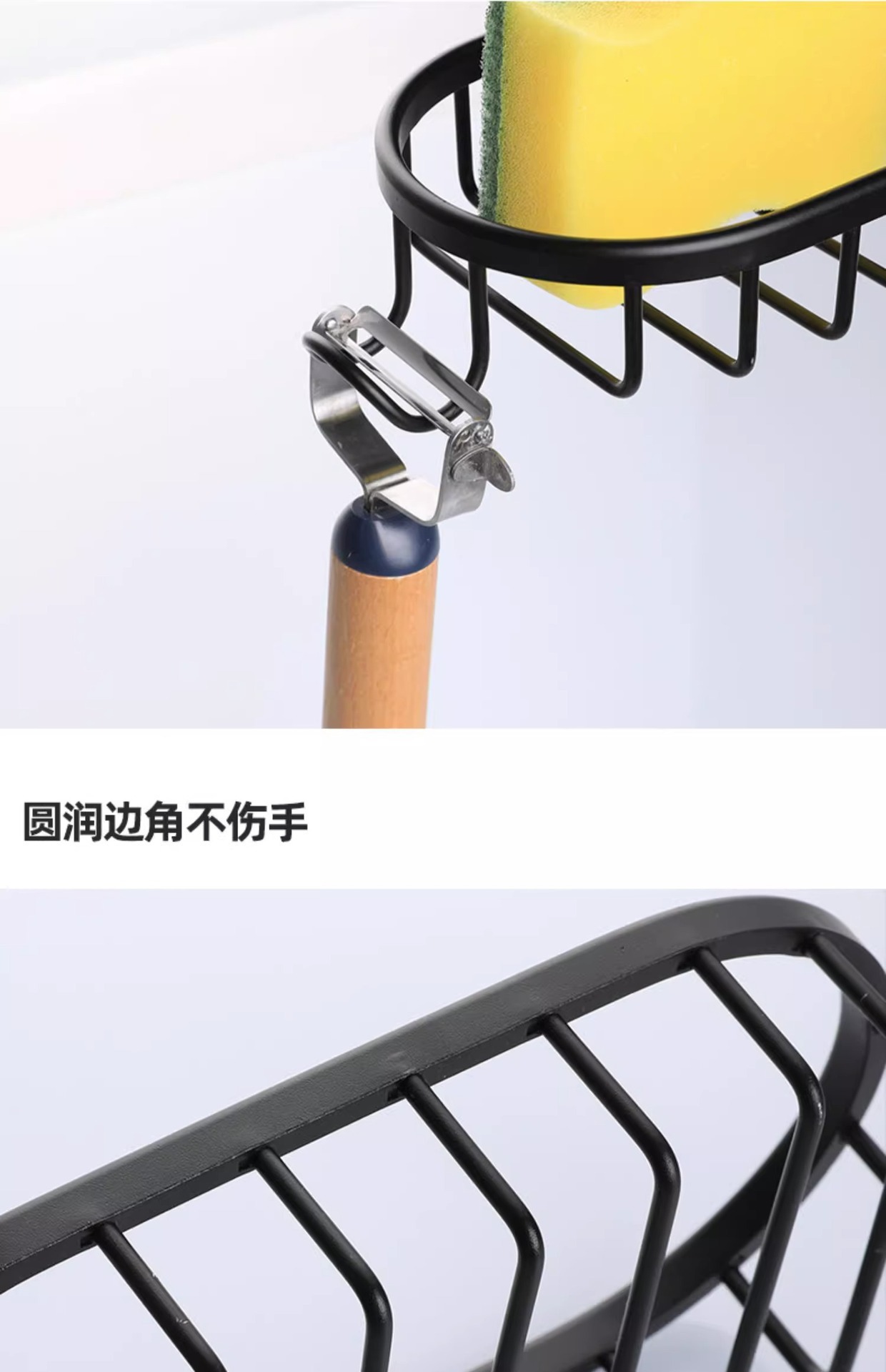Кухонный кухонный кран без дырок для посудомоечной чаши для мойки посуды для губок для сбора корзины с битумированной тряпкой для подвески pic 22