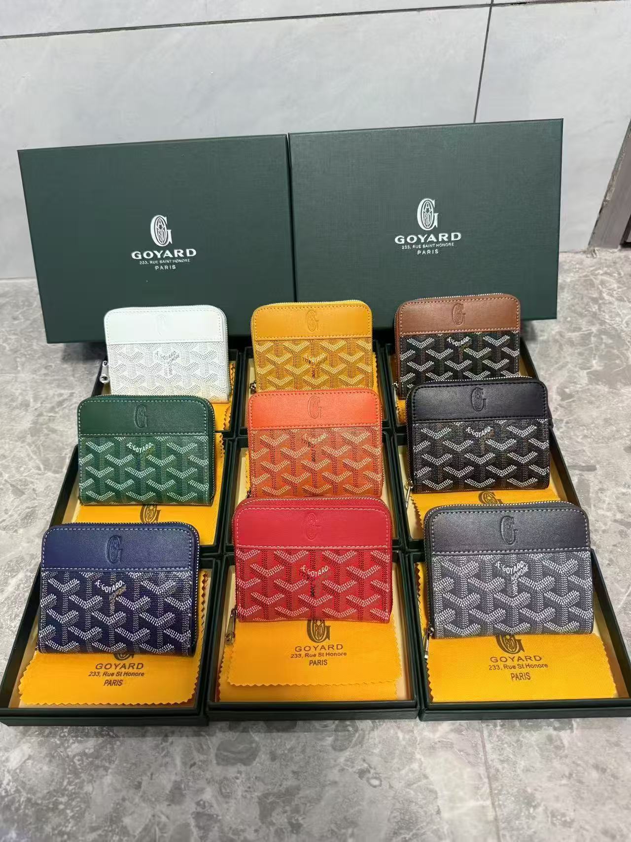 The new Goya Dogtooth zipper short wallet Y-letter coin purse with multi-functional card holder storage pic 1