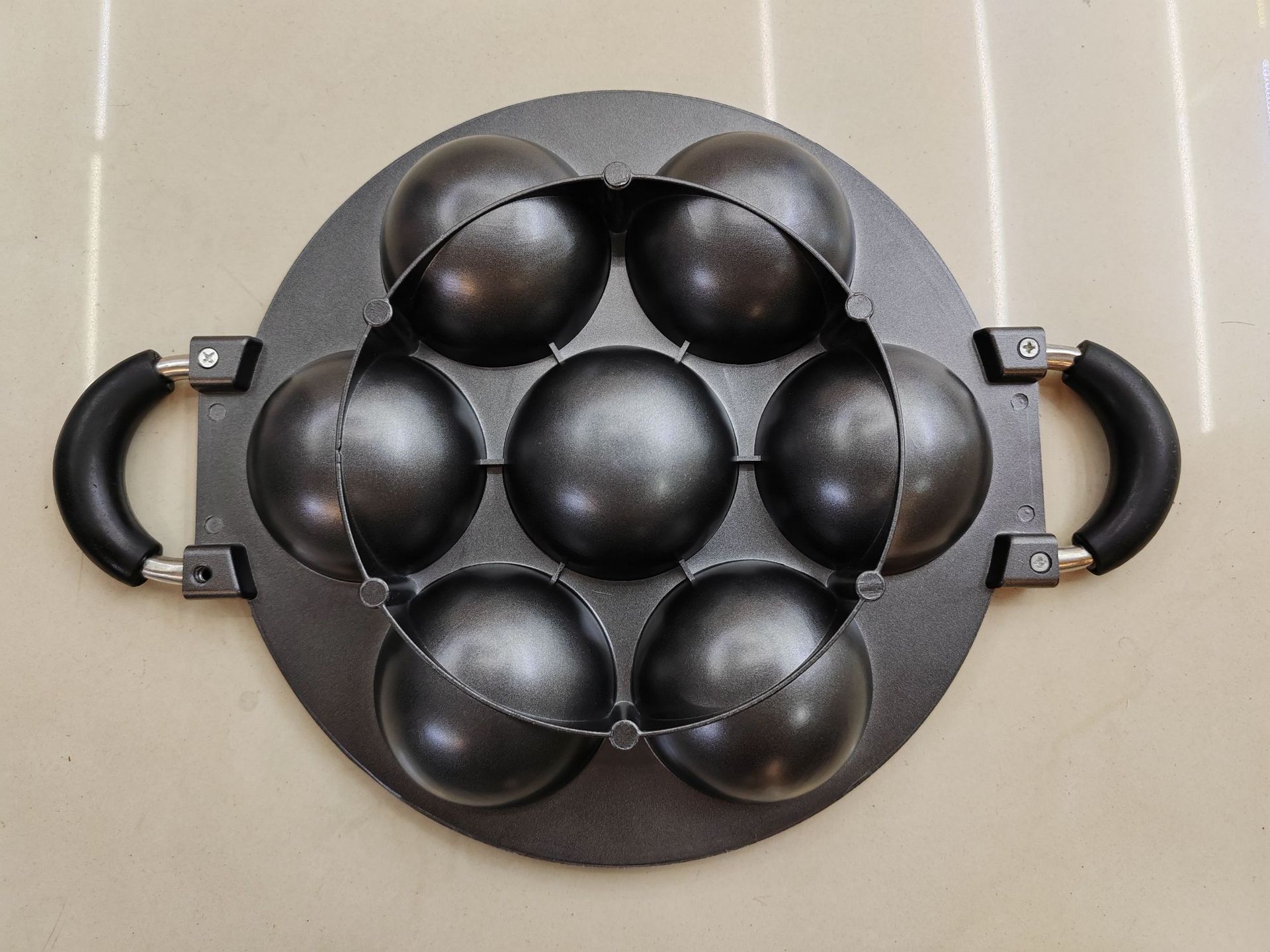7holes cake Mould7-hole spherical aluminum die-cast cake mold Egg pan non-stick cake baking DIY pic 10