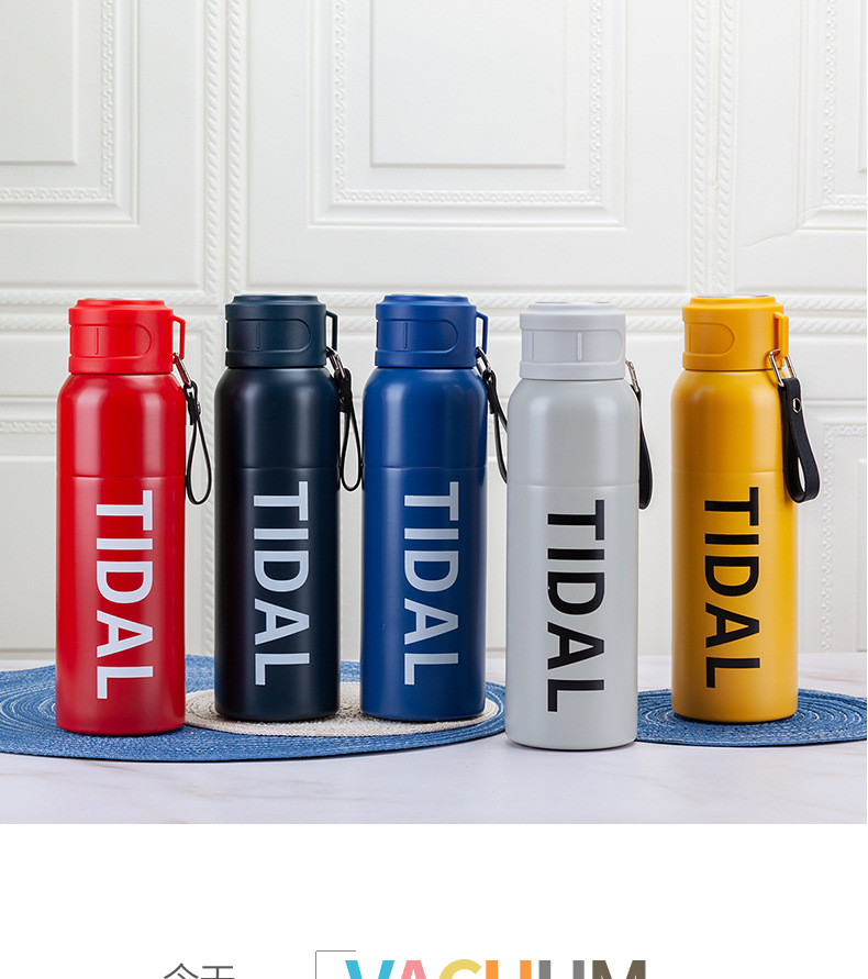 高颜值保温杯316不锈钢户外运动便携潮流ins手提弹盖男女学生水杯详情5