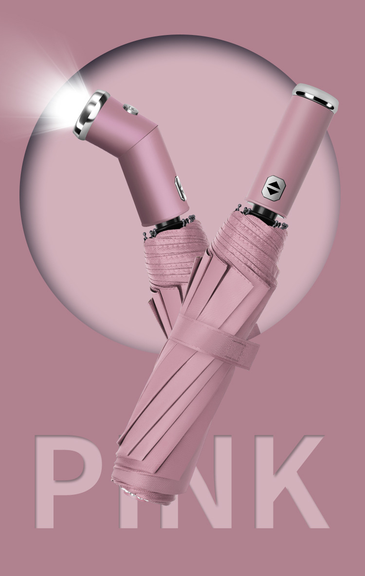 Umbrella printing fully automatic LOGO three-fold umbrella, large business black vinyl folding advertising gift, umbrella printing word gift box pic 24