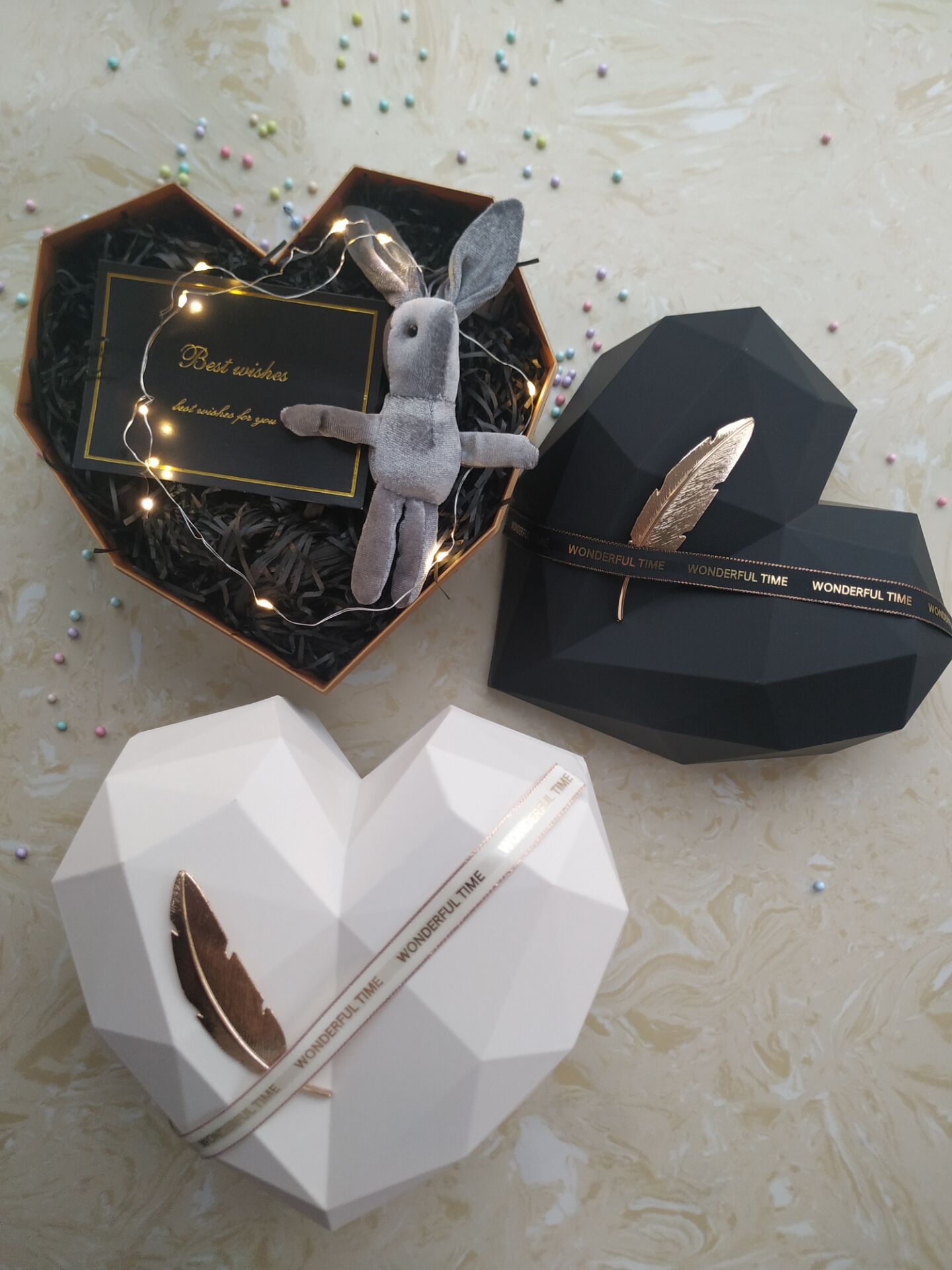 ins风爱心礼盒包装盒心形礼物盒伴手礼盒精致生日礼品空盒子详情22