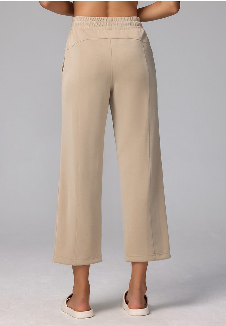 莫代尔七分裤Softstreme瑜伽运动休闲直筒裤阔腿显瘦宽松高腰女裤详情24